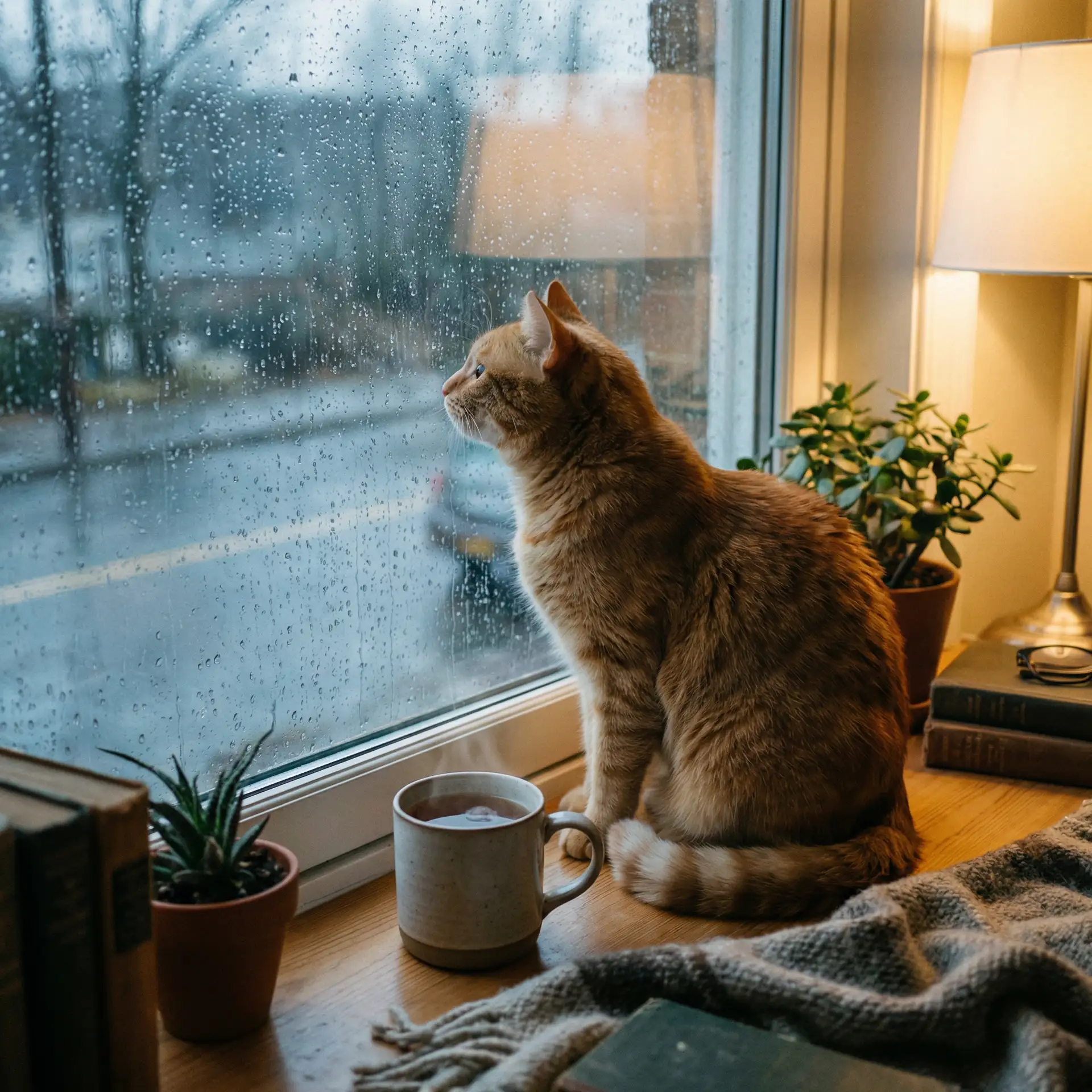 猫咪望着窗外的雨 - 歪歪漫画登录页面免费漫画网页在线阅读